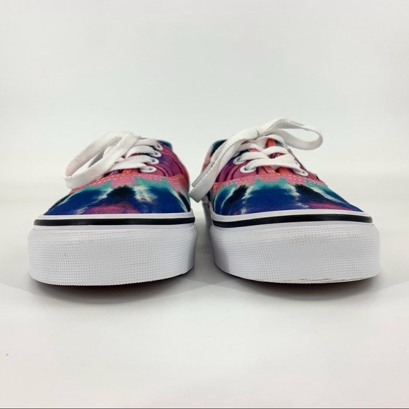Vans Pink and Blue Tie Dye Authentic Tie-Up Low Profile Sneakers, 5 - Picture 4 of 16